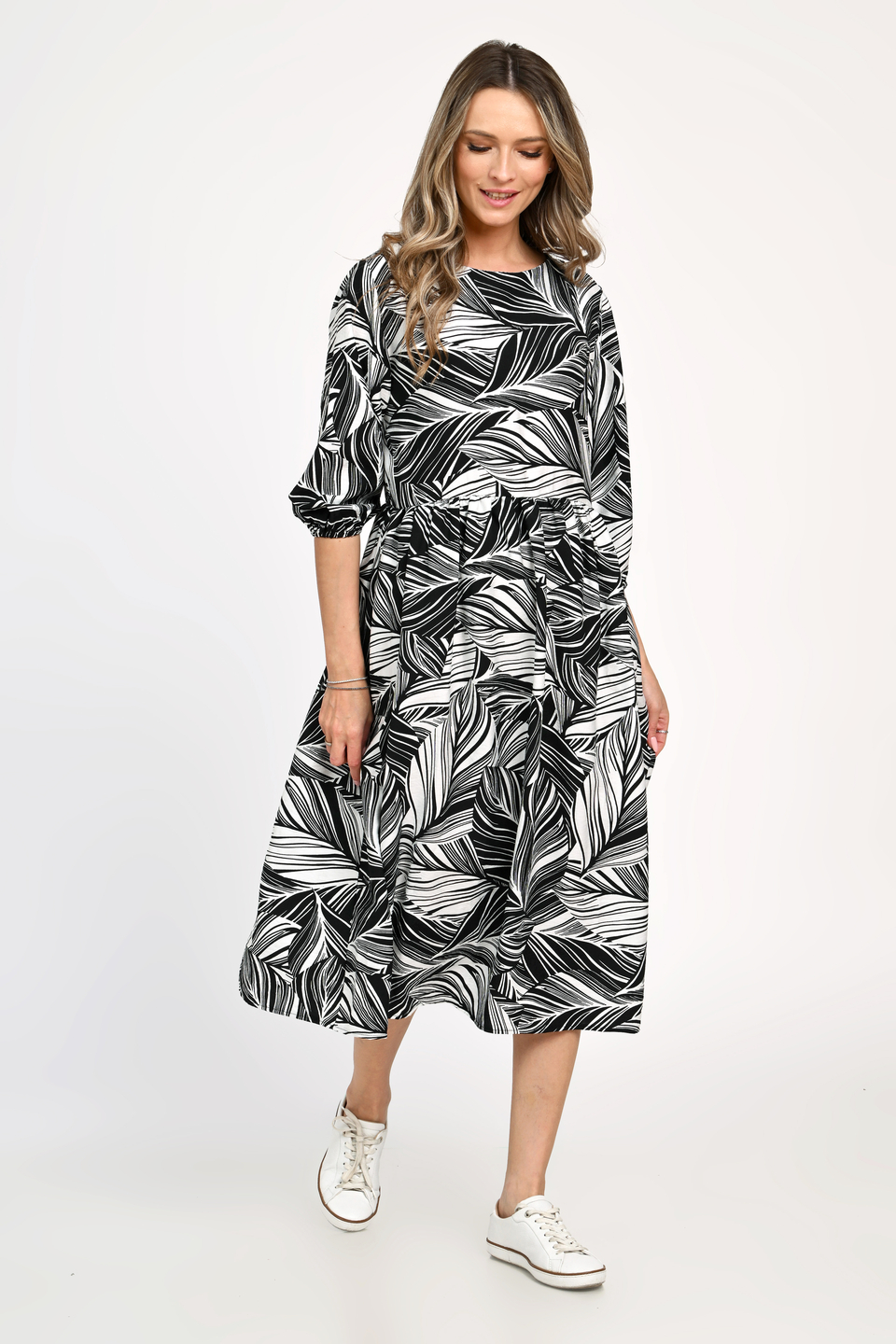 Rochie Dama, Eranthe, Leafy Black V312